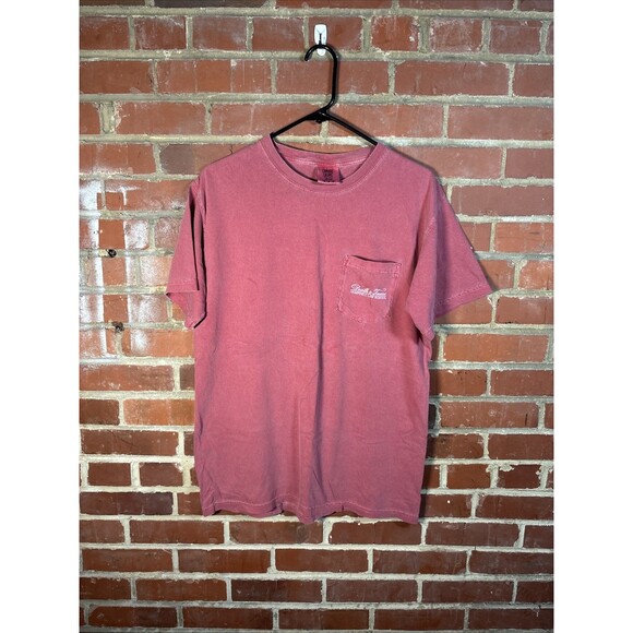 Campbell Law School Death & Taxes Shirt Faded Red Ben Franklin Adult Medium - Picture 1 of 6